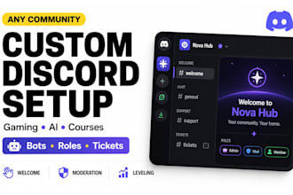 do custom discord server setup for any community