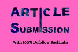 provide article submission with dofollow seo backlinks