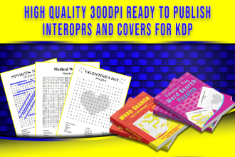 create custom word search puzzle book interiors with covers for kdp
