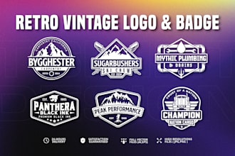 design retro vintage logo, badge, and emblem for your brand