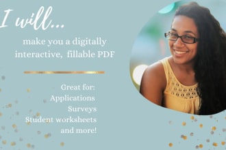 convert your document into a fillable interactive PDF form or worksheet