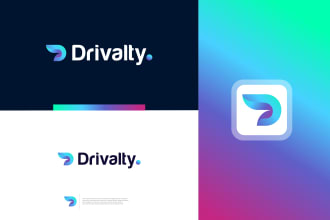 design modern flat tech app saas ai platform software logo