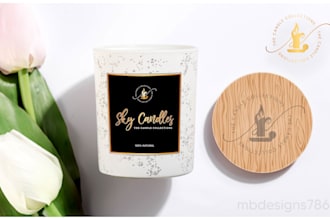 design custom candle label or product label design