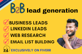 do b2b lead generation by web research