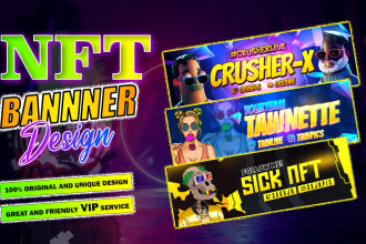 do nft banner and crypto banner for twitter, opensea and discord