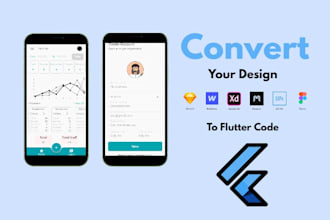 transform figma or xd UI UX designs into flutter apps