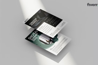 design modern one pager and marketing flyers