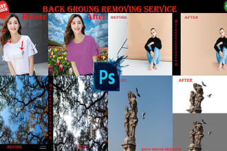 do background removal, add or remove objects or change color of image