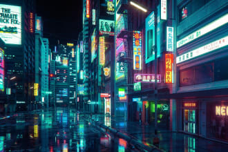 create a cyberpunk midtempo track for your project