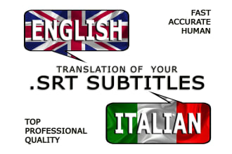 translate your srt video subtitles from english to italian