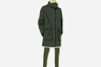draw a fashion illustration art in any style