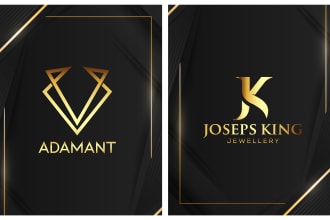 do modern minimalist and luxury, crown, jewelry logo design