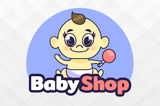 outstanding attractive baby logo design for your brand