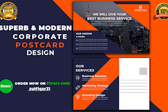superb and modern postcard design