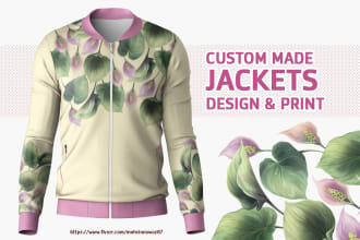 design a bomber jacket with sublimation printing