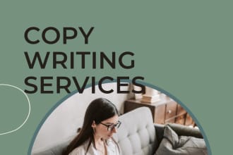 provide copywriting services for website content, marketing materials