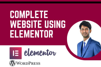 create a full website using elementor pro page builder