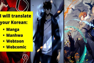 translate korean manga, manhwa, webtoon, and webcomic