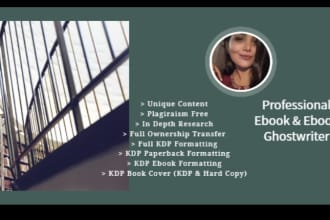 ghostwrite your nonfiction book, kindle ebook, and paperback