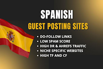 provide guest post with dofollow link on spanish sites