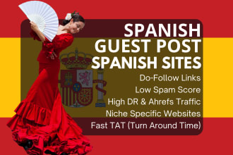 provide guest post with dofollow link on spanish sites