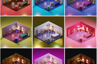 design custom 3d environments for metaverse, roblox, VR