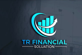 create modern financial credit repair accounting consulting insurance logo