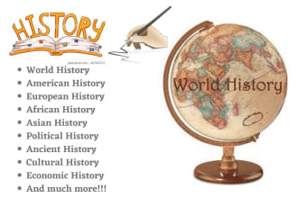 write high quality content on world history