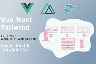 build a website using vue nuxt tailwind CSS