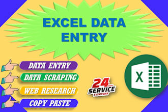 do excel data entry data collection copy past data typing