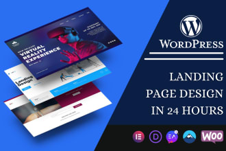 design modern landing page or homepage using wordpress
