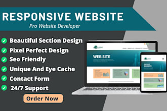create a responsive wordpress website for you