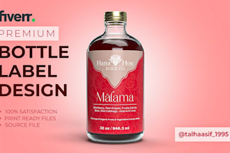 do bottle label design and box design