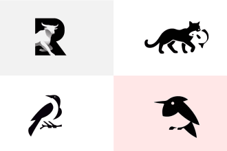 design a minimal animal logo