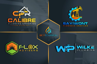 do plumbing heating cleaning  hvac oil gas logo design