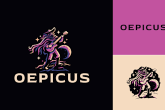 design an epic logo with a human figure