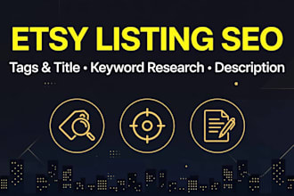 do etsy seo, etsy listing optimization, etsy tags and title for ranking
