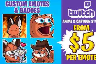 custom and original emotes for your stream chats