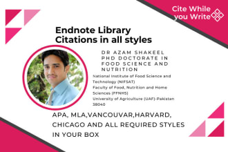 do references, endnote citations and manage library