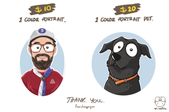 draw you or your pet portrait in my big eyes style