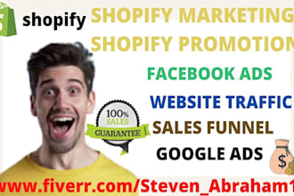 do shopify promotion, shopify marketing, facebook ads to boost shopify sales