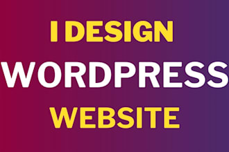 design wordpress website or landing page using elementor