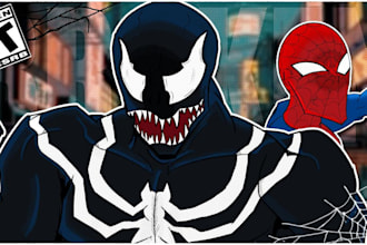 draw a 2d thumbnail with your avatar