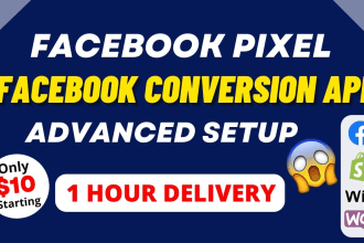 setup shopify facebook conversion API and fix fb pixel,  ga4 server side, GTM