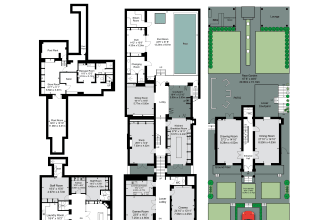 draw 2d floorplan through sketches, matterport tour