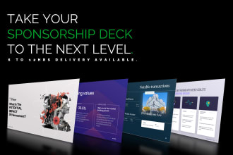 design a pro sponsorship deck or sponsorship proposal