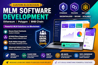build secure blockchain MLM software with smart contracts