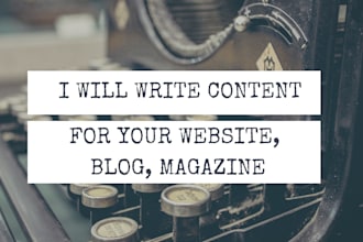 write content for your website, blog, magazine