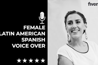 record professional female latin american spanish voiceover