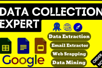 do data entry, email collection, b2b email list, copy paste